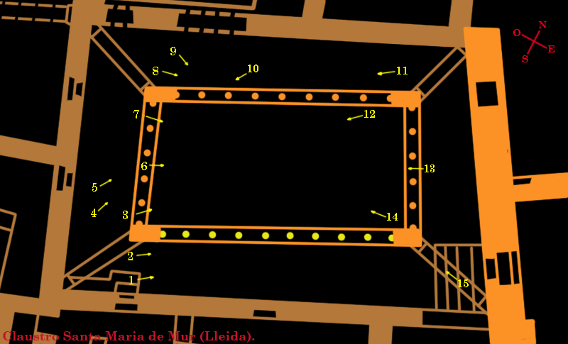 CLAUSTRO DE LA COLEGIATA DE MUR.